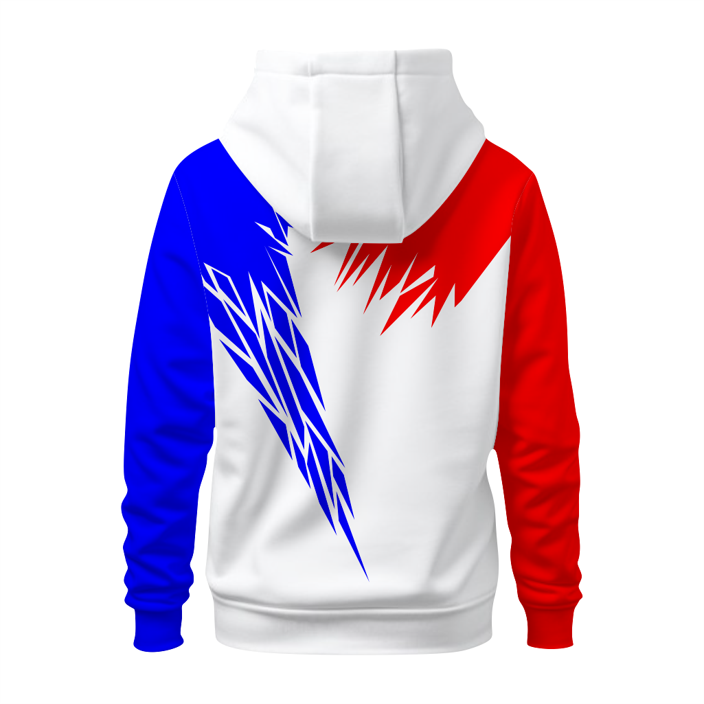 Basktetball Hoodie in Red, Blue and White RSBH-002