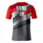 Basketball Short Sleeve Shooting Shirt in Red and Gray RSBSSSS-008 - K2 Sportswear | Custom Sports Uniforms & Apparels - K2 Sportswear