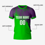 Sleek Kelly Green & Purple Soccer Uniforms for Champions - K2 Sportswear | Custom Sports Uniforms & Apparels - K2 Sportswear