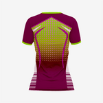 Women’s Custom Softball V-Neck Jersey – Yellow Green/Maroon - K2 Sportswear | Custom Sports Uniforms & Apparels - K2 Sportswear