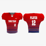Red/Dark Blue Customized American Football Jersey - Men/Women - K2 Sportswear | Custom Sports Uniforms & Apparels - K2 Sportswear
