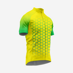 Herren Kurzarm-Radtrikot | Performance-Shirt mit Sechseckmuster