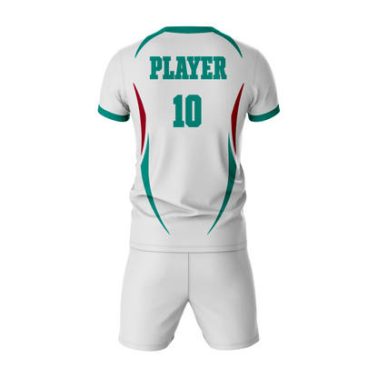 White and Teal Green Soccer Uniform – Perfect for Teams