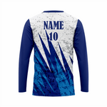 Basketball Long Sleeve Shooting Shirt in White & Blue RSBLSSS-001 - K2 Sportswear | Custom Sports Uniforms & Apparels - K2 Sportswear