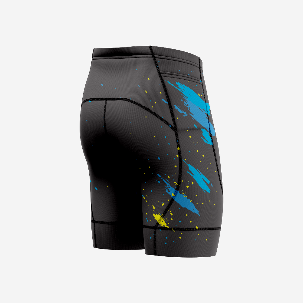 Mens Padded Bicycle Shorts with Breathable Compression Fabric