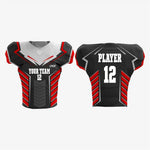 Custom American Football Uniform in Black/Red - K2 Sportswear | Custom Sports Uniforms & Apparels - K2 Sportswear