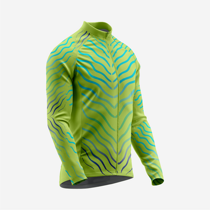 Olive Men’s Long Sleeve Cycling Jersey Durable Bicycle Jerseys Mens