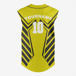Personalized Yellow Sleeveless Full Button Softball Jersey – Pro Fit - K2 Sportswear | Custom Sports Uniforms & Apparels - K2 Sportswear