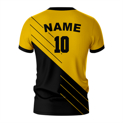 Personalized Gold and Black Baseball V Neck Jersey