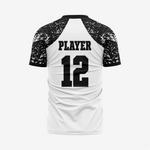 Custom White/Black Football Fan Jersey for Men & Women - K2 Sportswear | Custom Sports Uniforms & Apparels - K2 Sportswear