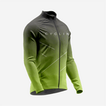 Men’s Long Sleeve Bike Jersey and Bib Shorts Set - Apple Green - K2 Sportswear | Custom Sports Uniforms & Apparels - K2 Sportswear