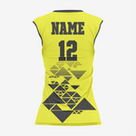 Yellow Women’s Sleeveless V Neck Softball Jersey - K2 Sportswear | Custom Sports Uniforms & Apparels - K2 Sportswear