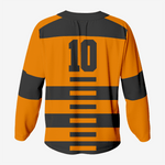Custom Ice Hockey Jersey in Orange/Black - K2 Sportswear | Custom Sports Uniforms & Apparels - K2 Sportswear