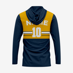 Custom Softball T-Shirt Hoodie in Blue/Yellow for Men/Women - K2 Sportswear | Custom Sports Uniforms & Apparels - K2 Sportswear