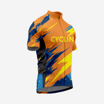 Men’s Short Sleeve Cycling Jersey for Road and Racing - Orange - K2 Sportswear | Custom Sports Uniforms & Apparels - K2 Sportswear
