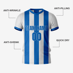 Comfortable White and Blue Soccer Gear for Teams - K2 Sportswear | Custom Sports Uniforms & Apparels - K2 Sportswear