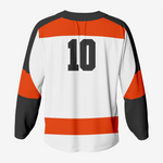 Custom Ice Hockey Jersey in Orange/White/Black - K2 Sportswear | Custom Sports Uniforms & Apparels - K2 Sportswear