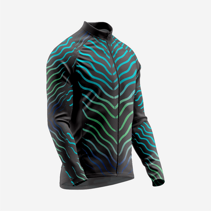 Black Men’s Long Sleeve Cycling Jersey Durable Bicycle Jerseys Mens - K2 Sportswear | Custom Sports Uniforms & Apparels - K2 Sportswear
