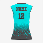 Custom Softball Sleeveless V Neck Jersey – Turquoise/Gray - K2 Sportswear | Custom Sports Uniforms & Apparels - K2 Sportswear