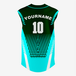 Custom Black/Turquoise Sleeveless Full Button Softball Jersey – Men/Women - K2 Sportswear | Custom Sports Uniforms & Apparels - K2 Sportswear