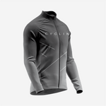 Breathable Men’s Gray Long Sleeve Cycling Jersey with Pockets - K2 Sportswear | Custom Sports Uniforms & Apparels - K2 Sportswear