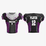 Custom American Football Uniform in Black/Dark Purple - K2 Sportswear | Custom Sports Uniforms & Apparels - K2 Sportswear