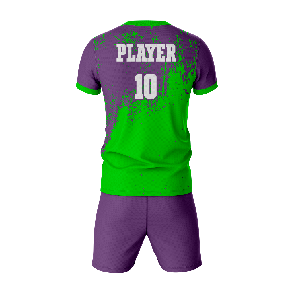 Sleek Kelly Green & Purple Soccer Uniforms for Champions