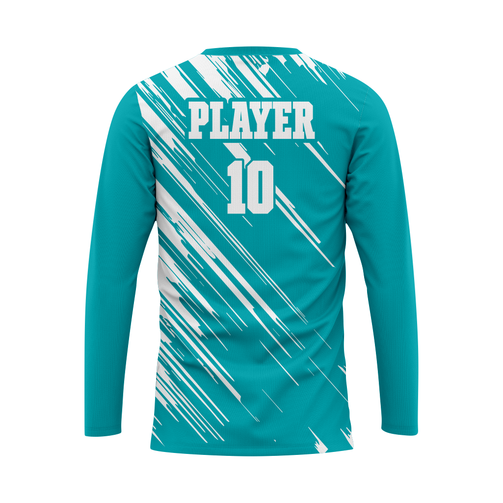 Professional Soccer Goal-Keeper Jersey in Dark Cyan