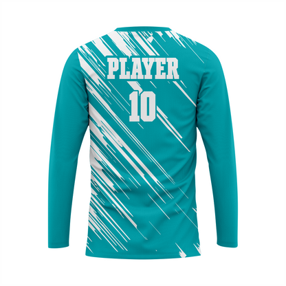 Professional Soccer Goal-Keeper Jersey in Dark Cyan