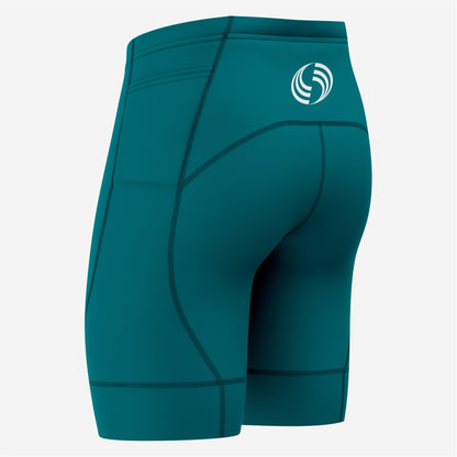 Midnight Green Custom Cycling Shorts for Men - Pro Fit