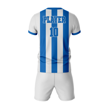 Comfortable White and Blue Soccer Gear for Teams