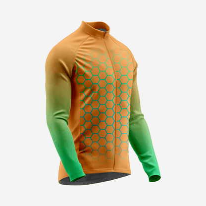 Men's Long Sleeve Cycling Jersey| Breathable Hex Print Bike Jersey - K2 Sportswear | Custom Sports Uniforms & Apparels - K2 Sportswear