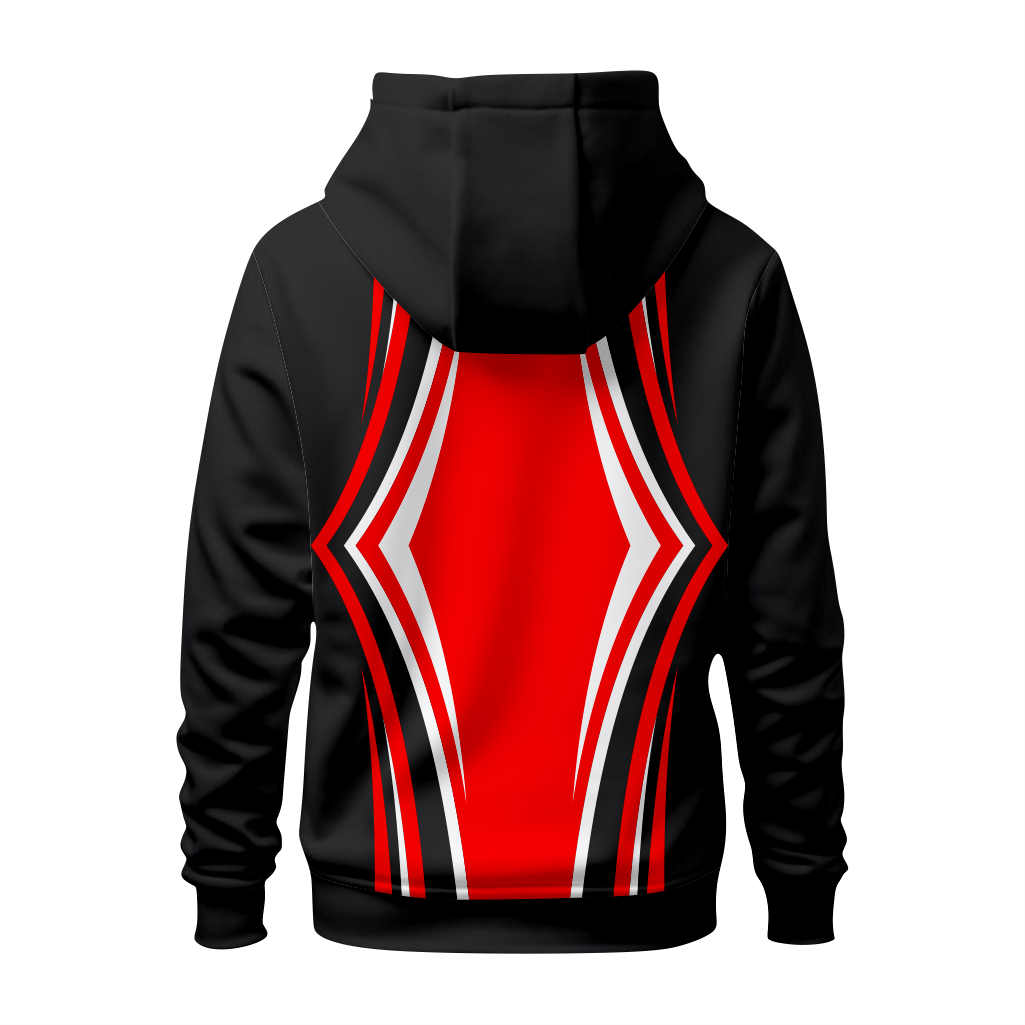 Basktetball Hoodie in Black & Red RSBH-005