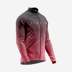 Men’s Rose Gold Long Sleeve Cycling Jersey for Road Riders - K2 Sportswear | Custom Sports Uniforms & Apparels - K2 Sportswear