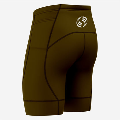 Men's Custom Performance Dark Brown Cycling Shorts