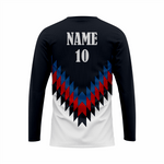 Basketball Long Sleeve Shooting Shirt in Black and White RSBLSSS-003 - K2 Sportswear | Custom Sports Uniforms & Apparels - K2 Sportswear