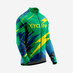 Men’s Long Sleeve Bike Jersey and Bib Shorts Set - Green - K2 Sportswear | Custom Sports Uniforms & Apparels - K2 Sportswear