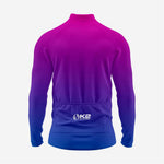 Men's Long Sleeve Cycling Jersey in Purple and Black - K2 Sportswear | Custom Sports Uniforms & Apparels - K2 Sportswear