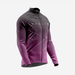 Men’s Long Sleeve Cycling Top and Bib Shorts Set - Dark Lavender - K2 Sportswear | Custom Sports Uniforms & Apparels - K2 Sportswear