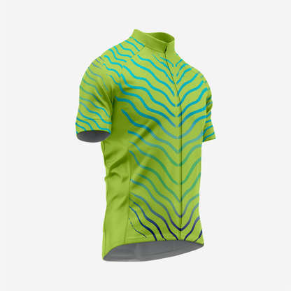 Men’s Olive Short Sleeve Cycling Jersey for Road and Racing