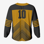 Custom Gold/Black Ice Hockey Jersey – Pro Quality - K2 Sportswear | Custom Sports Uniforms & Apparels - K2 Sportswear