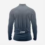 Men's Long Sleeve Cycling Jersey Persian Blue and Grey - K2 Sportswear | Custom Sports Uniforms & Apparels - K2 Sportswear