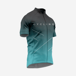 Premium Men's Cycling Short Sleeve Jersey in Cyan - K2 Sportswear | Custom Sports Uniforms & Apparels - K2 Sportswear