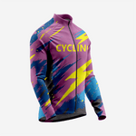 Men’s Long Sleeve Cycling Jersey and Bib Shorts Set - Palatinate Purple - K2 Sportswear | Custom Sports Uniforms & Apparels - K2 Sportswear