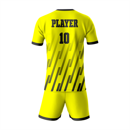 Classic Yellow-Black Soccer Outfit for Teams