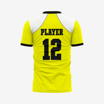 Custom Football Fan Jersey - Yellow - K2 Sportswear | Custom Sports Uniforms & Apparels - K2 Sportswear