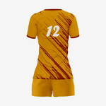 Team Ready Custom Golden Volleyball Uniform Set - K2 Sportswear | Custom Sports Uniforms & Apparels - K2 Sportswear