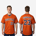 Personalized Baseball Jersey in Orange - Custom Team Name Number Sublimated Baseball Shirt