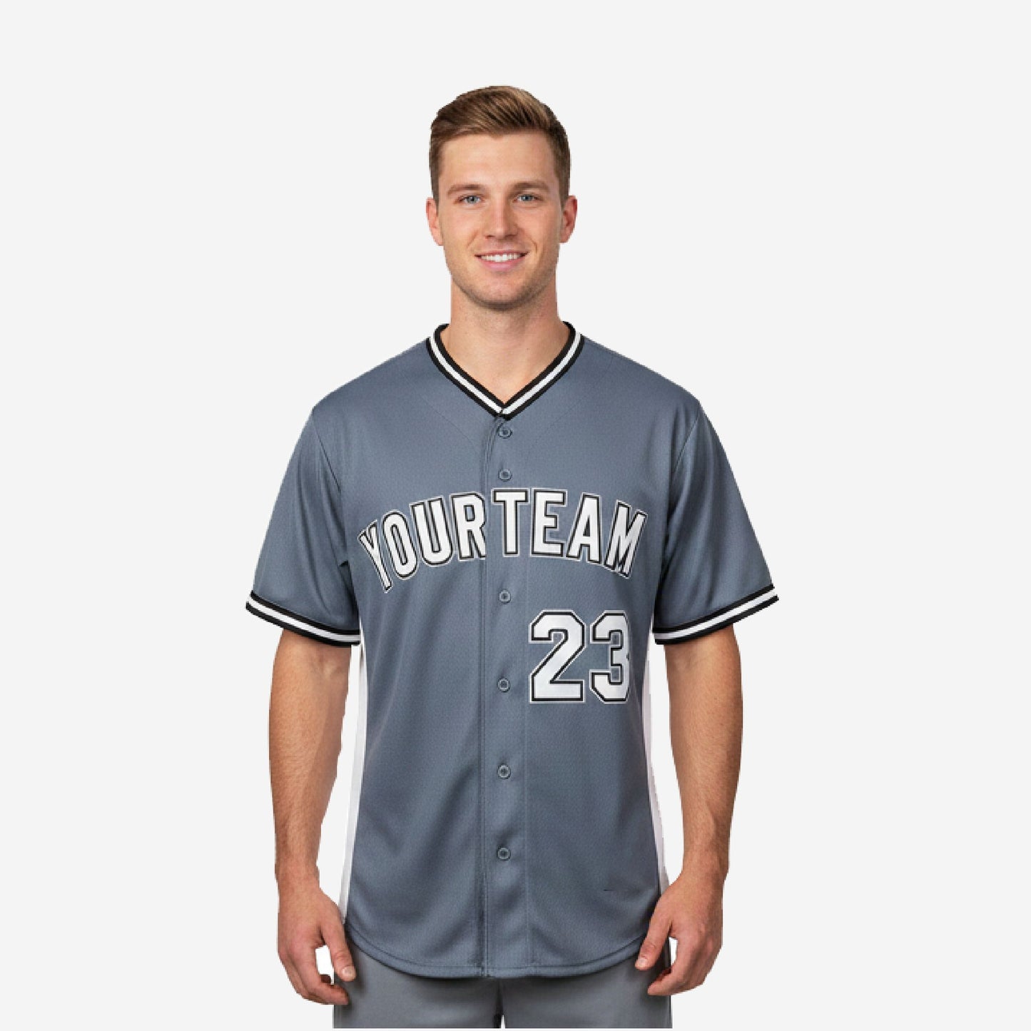 Custom Baseball Jersey - Youth & Adult Full Button Team Name Number Jersey