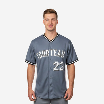 Custom Baseball Jersey - Youth & Adult Full Button Team Name Number Jersey